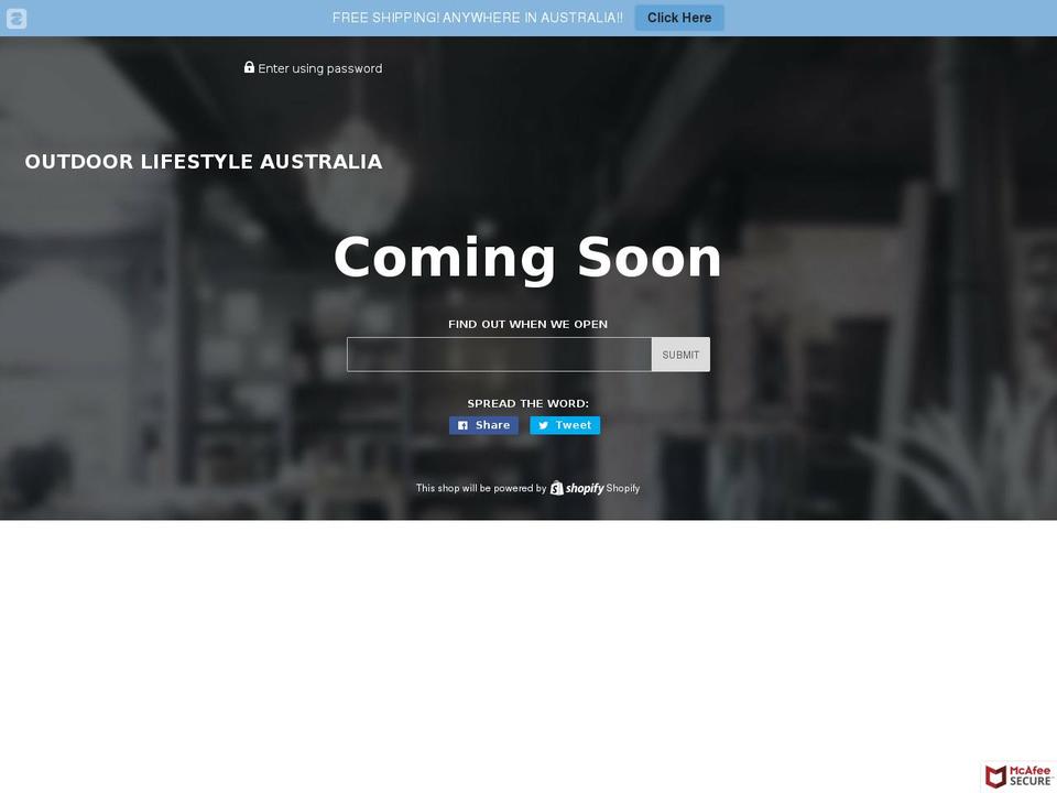 outdoorlifestyle.com.au shopify website screenshot