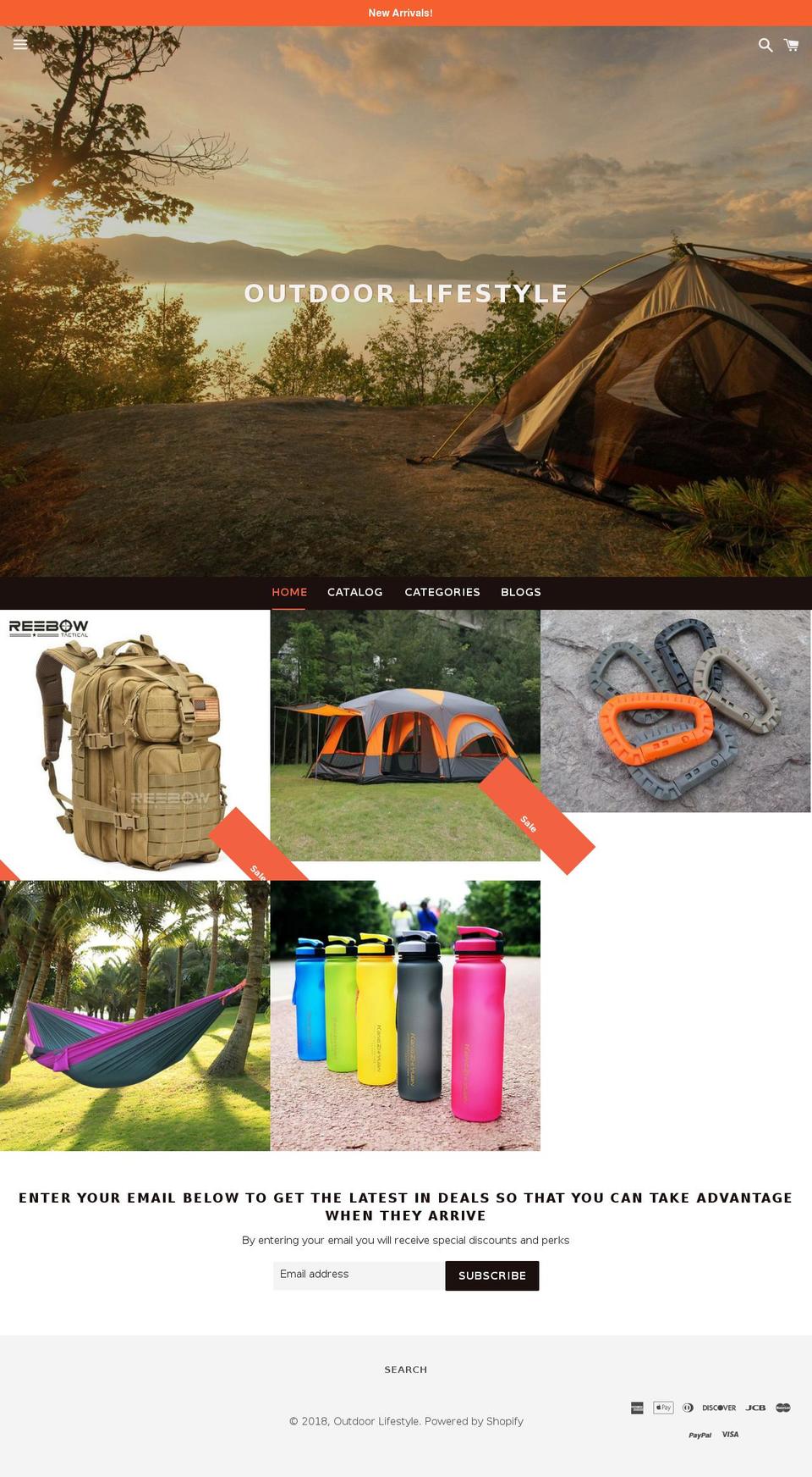 outdoorlifestyle.us shopify website screenshot