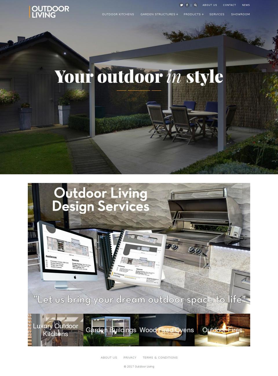 outdoorlivingdesign.co.uk shopify website screenshot