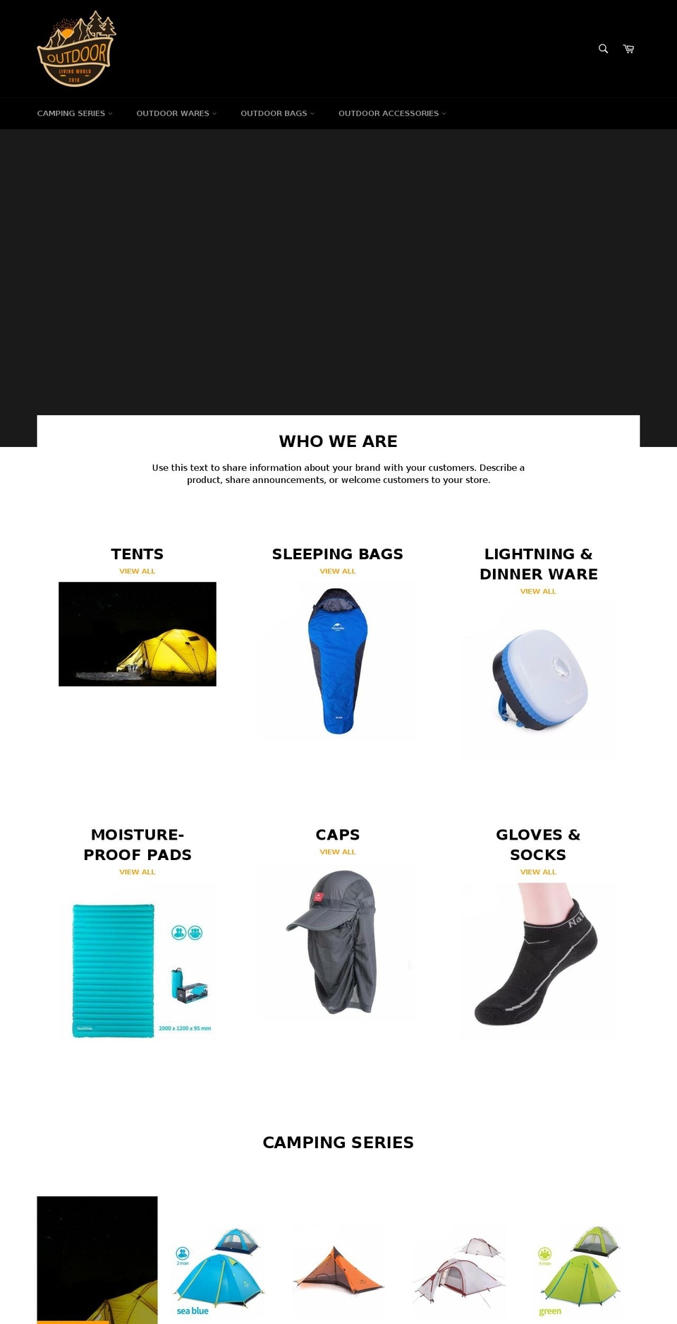outdoorlivingworld.com — Shopify storefront screenshot