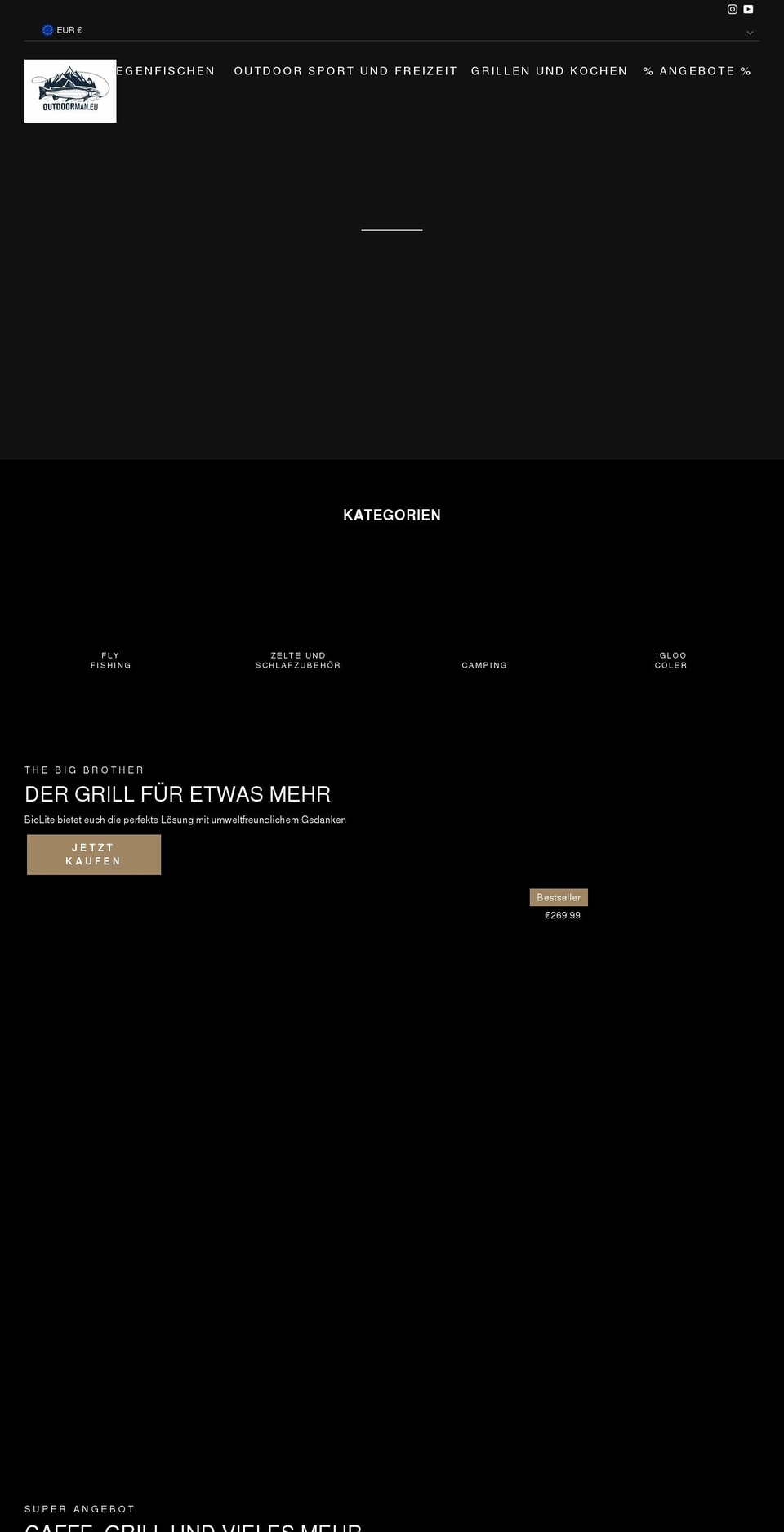 outdoorman.eu shopify website screenshot