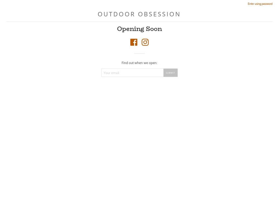outdoorobsession.com — Shopify storefront screenshot