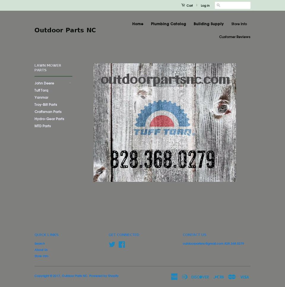 outdoorpartsnc.com shopify website screenshot