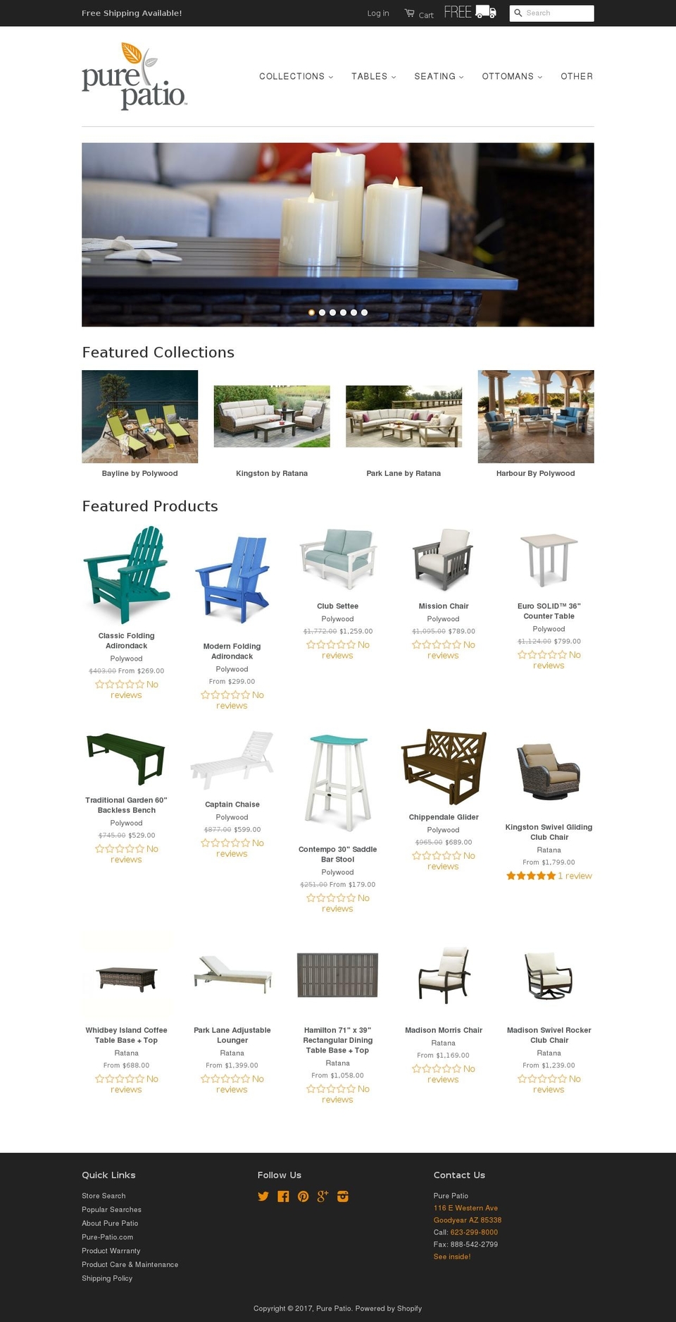 outdoorpatiofurniture.co shopify website screenshot