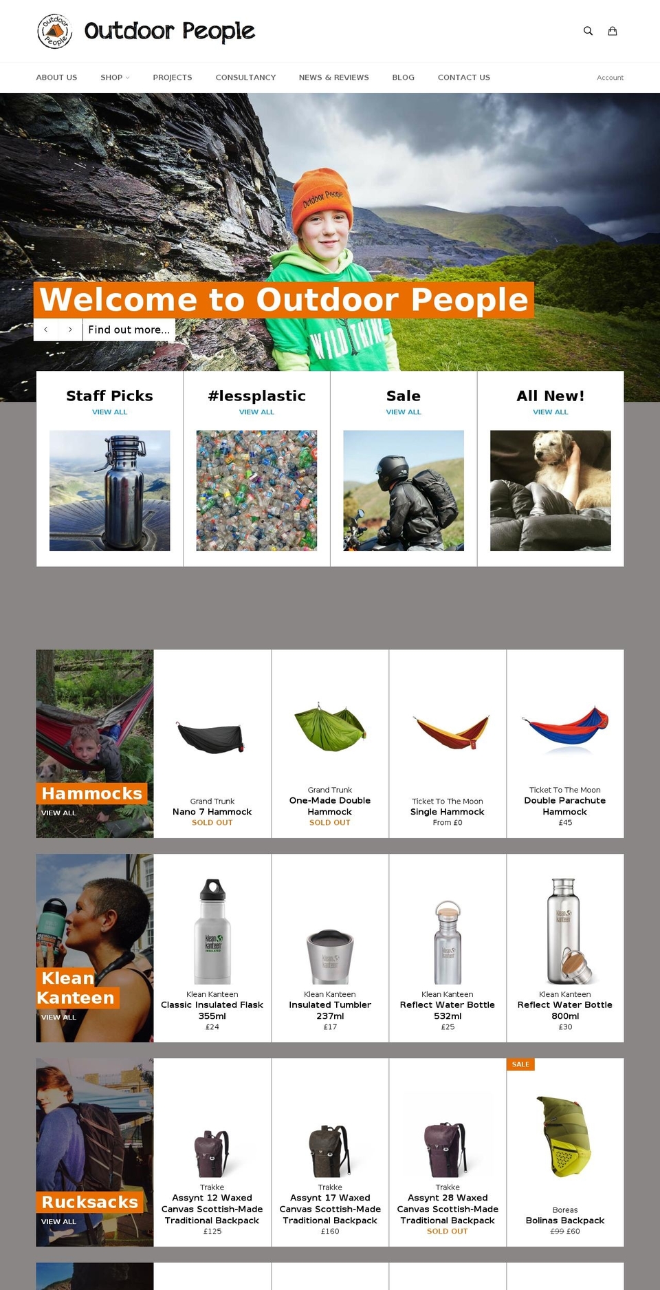 outdoorpeople.org.uk shopify website screenshot