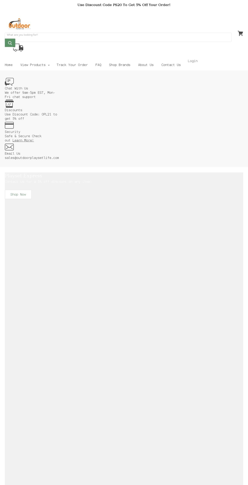 outdoorplaysetlife.com shopify website screenshot