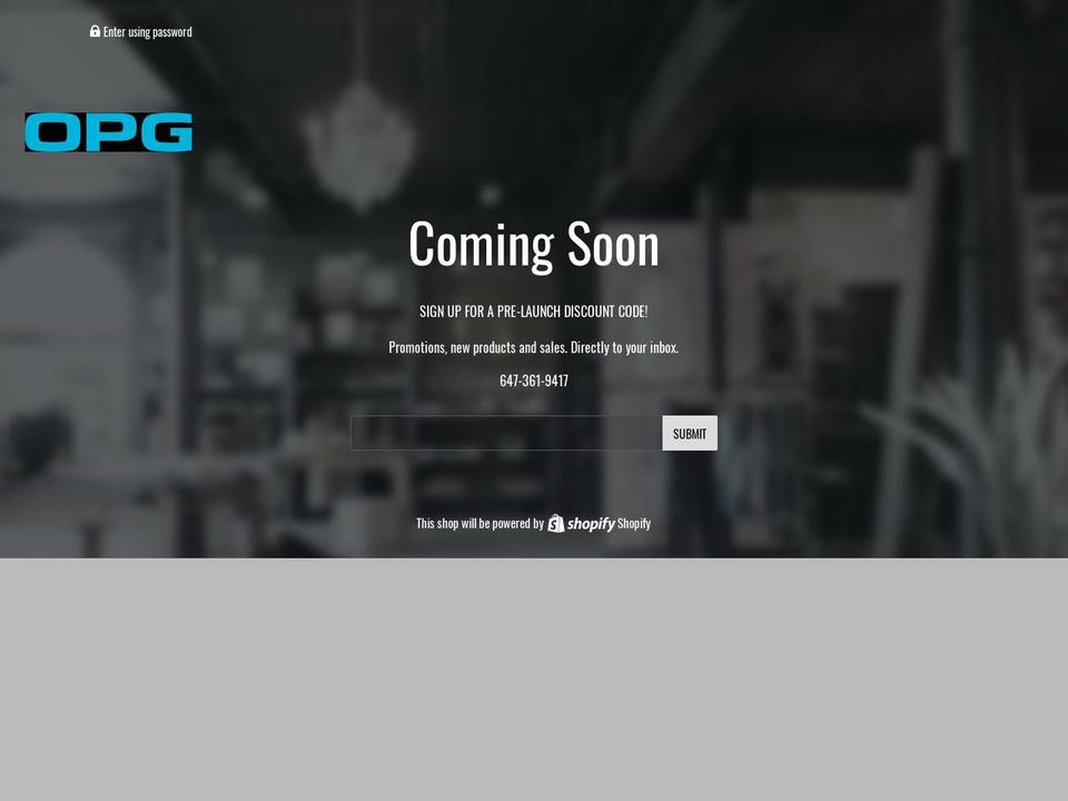 outdoorpowergarage.com — Shopify storefront screenshot