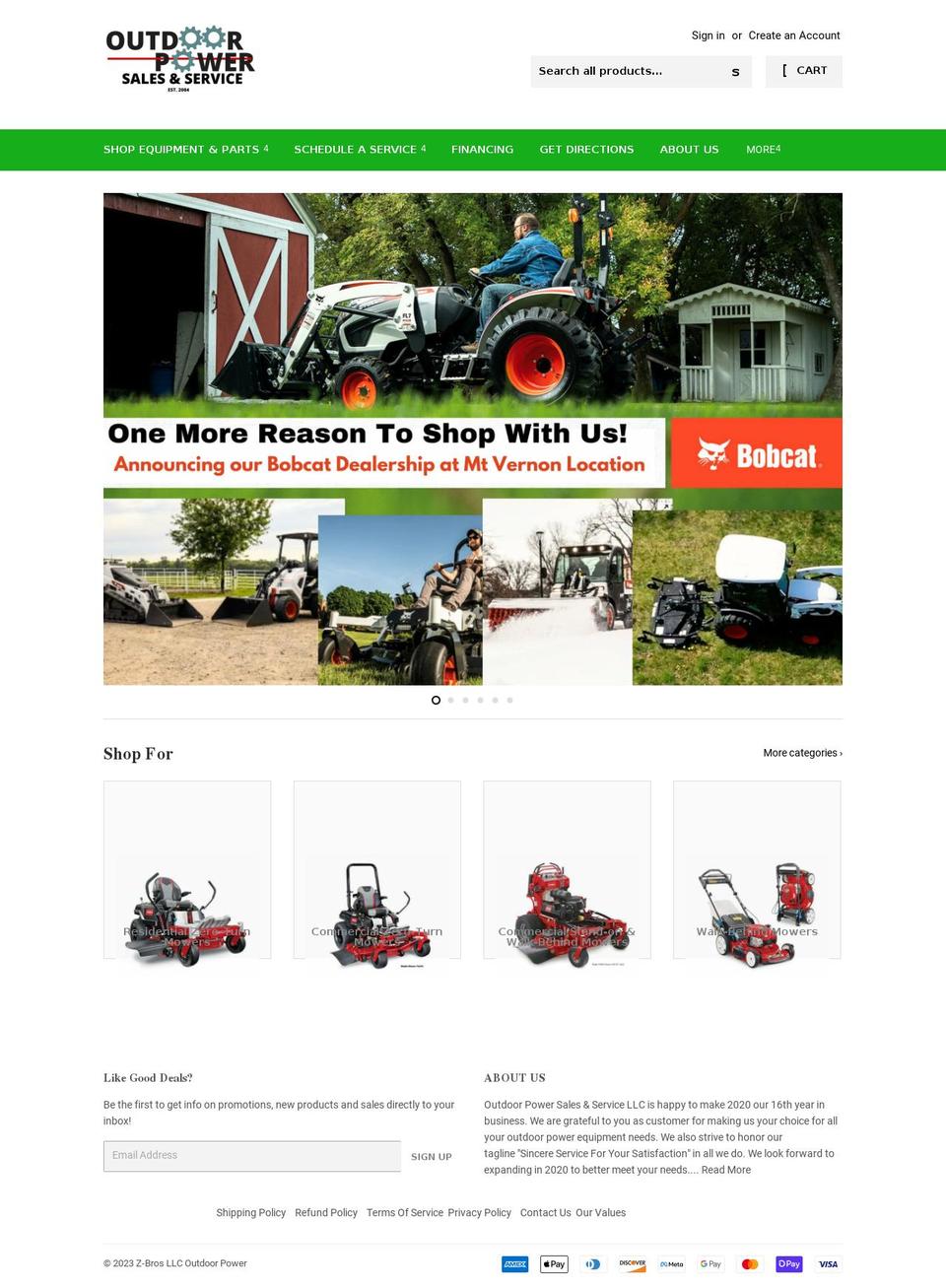 outdoorpowerllc.net shopify website screenshot