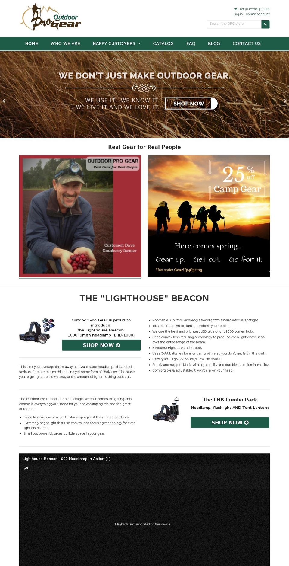 outdoorprogear.net shopify website screenshot