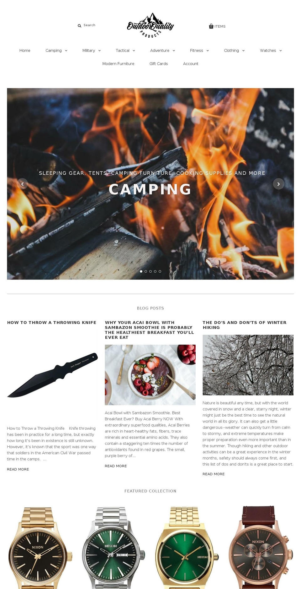 outdoorqualityproducts.com shopify website screenshot