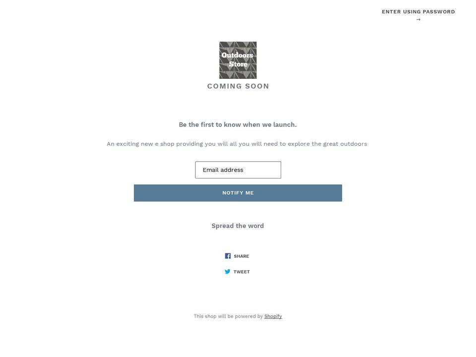 outdoors-store.com — Shopify storefront screenshot
