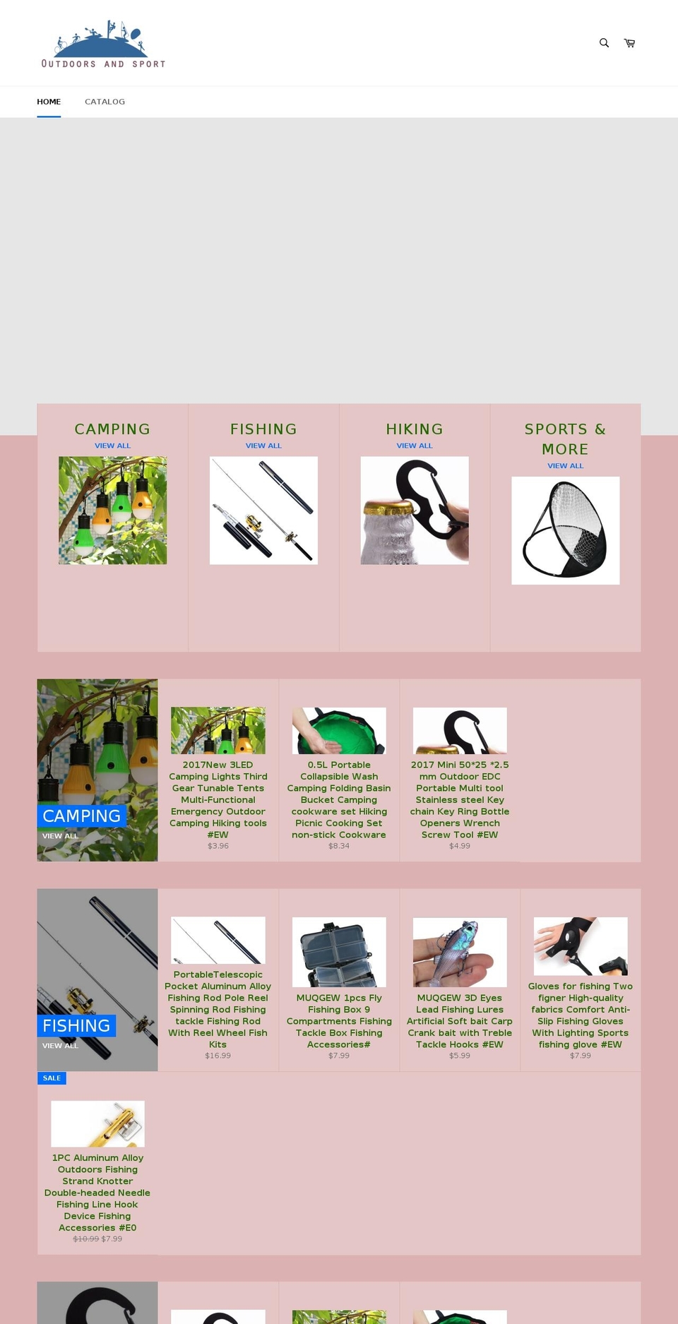 outdoorsandsport.com — Shopify storefront screenshot