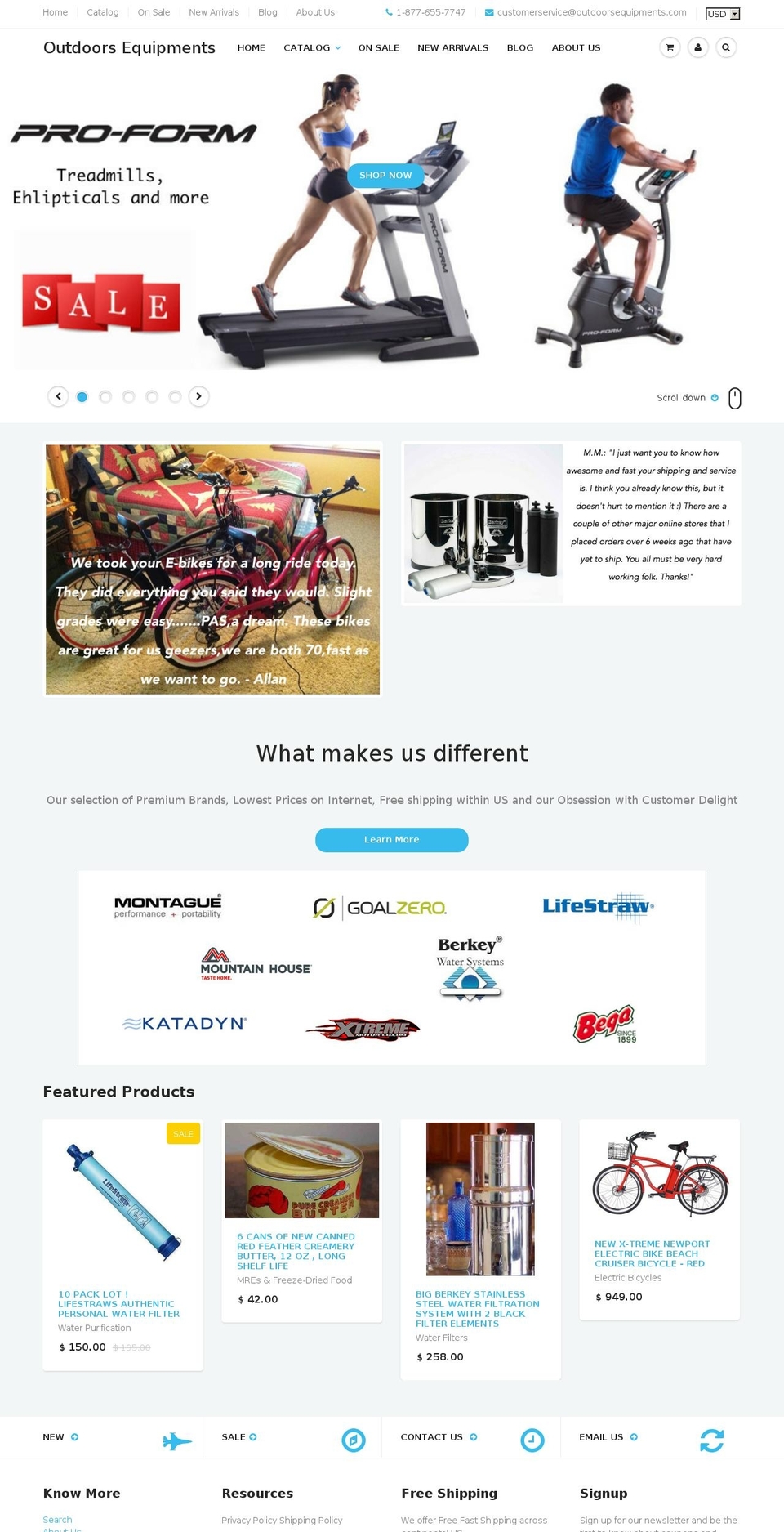 outdoorsequipments.com shopify website screenshot