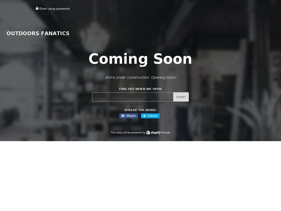 outdoorsfanatics.com — Shopify storefront screenshot
