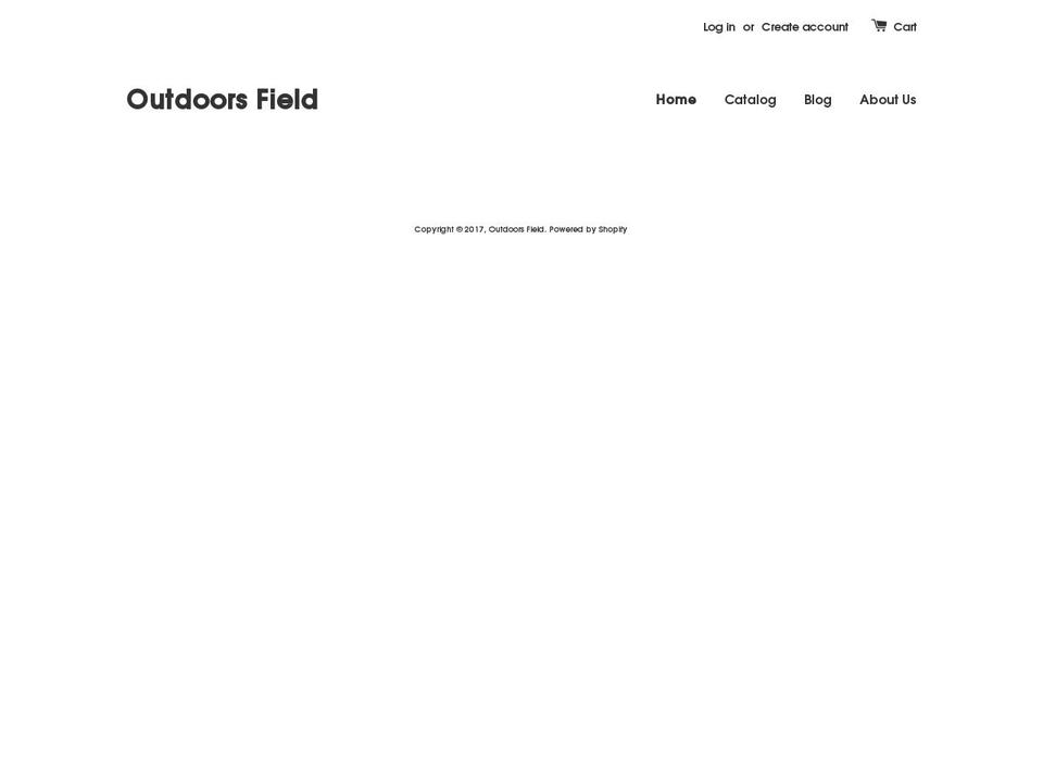 outdoorsfield.com shopify website screenshot