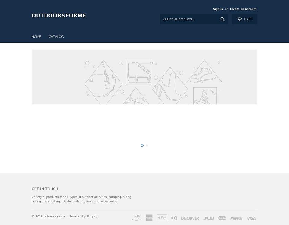 outdoorsforme.com — Shopify storefront screenshot