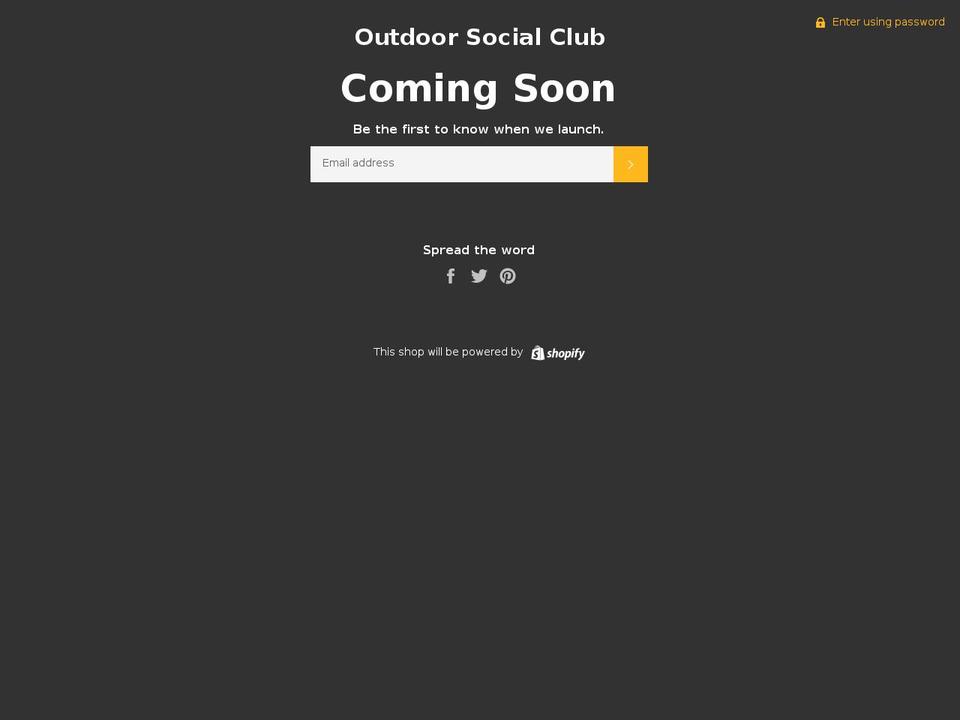 outdoorsocialclub.com — Shopify storefront screenshot