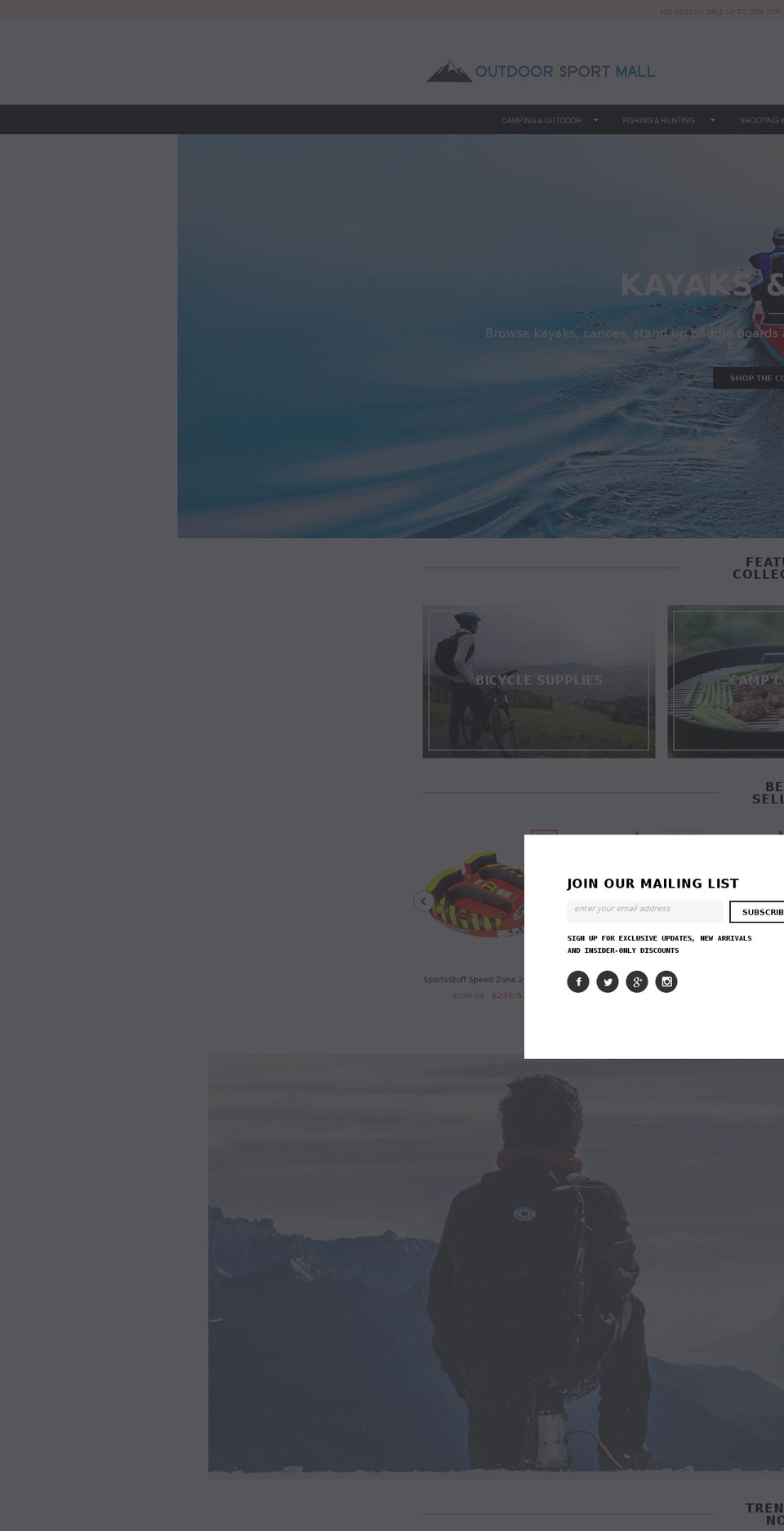 outdoorsportmall.com — Shopify storefront screenshot