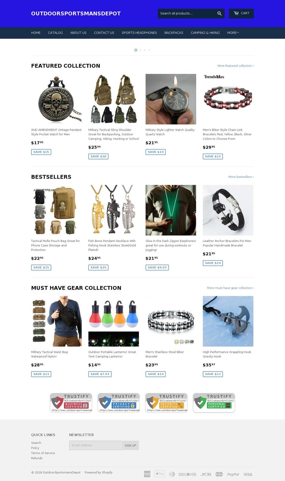 outdoorsportsmansdepot.com — Shopify storefront screenshot