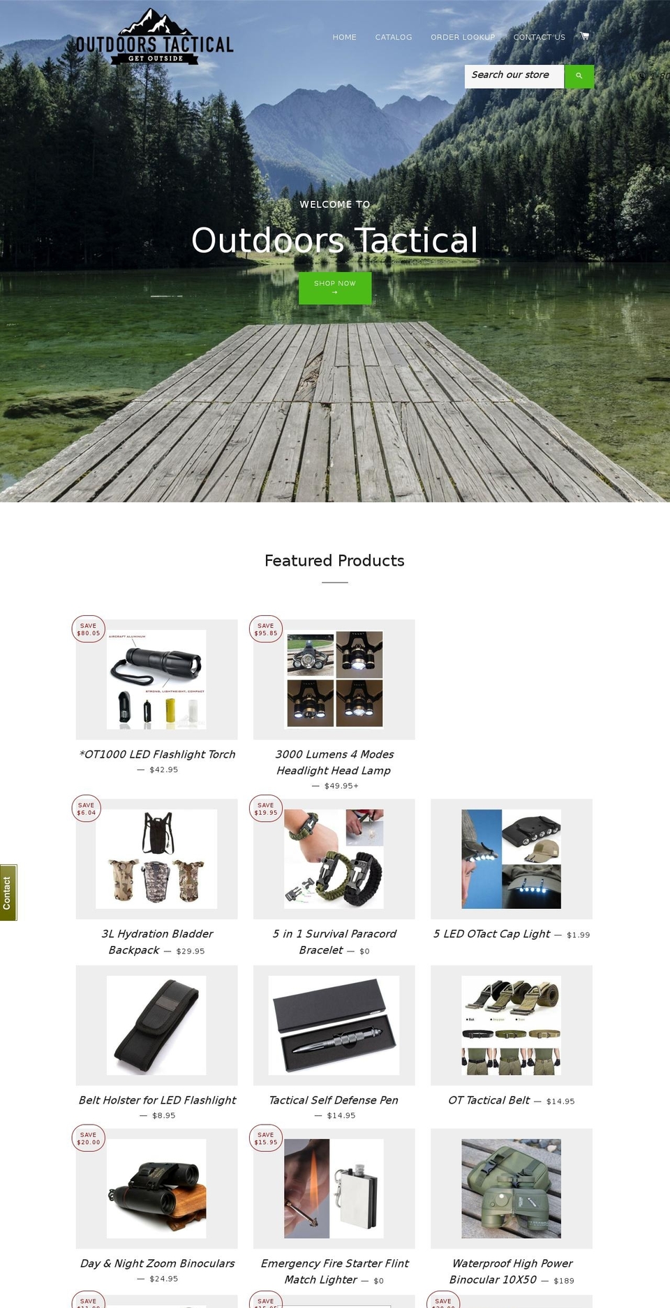 outdoorstactical.com shopify website screenshot