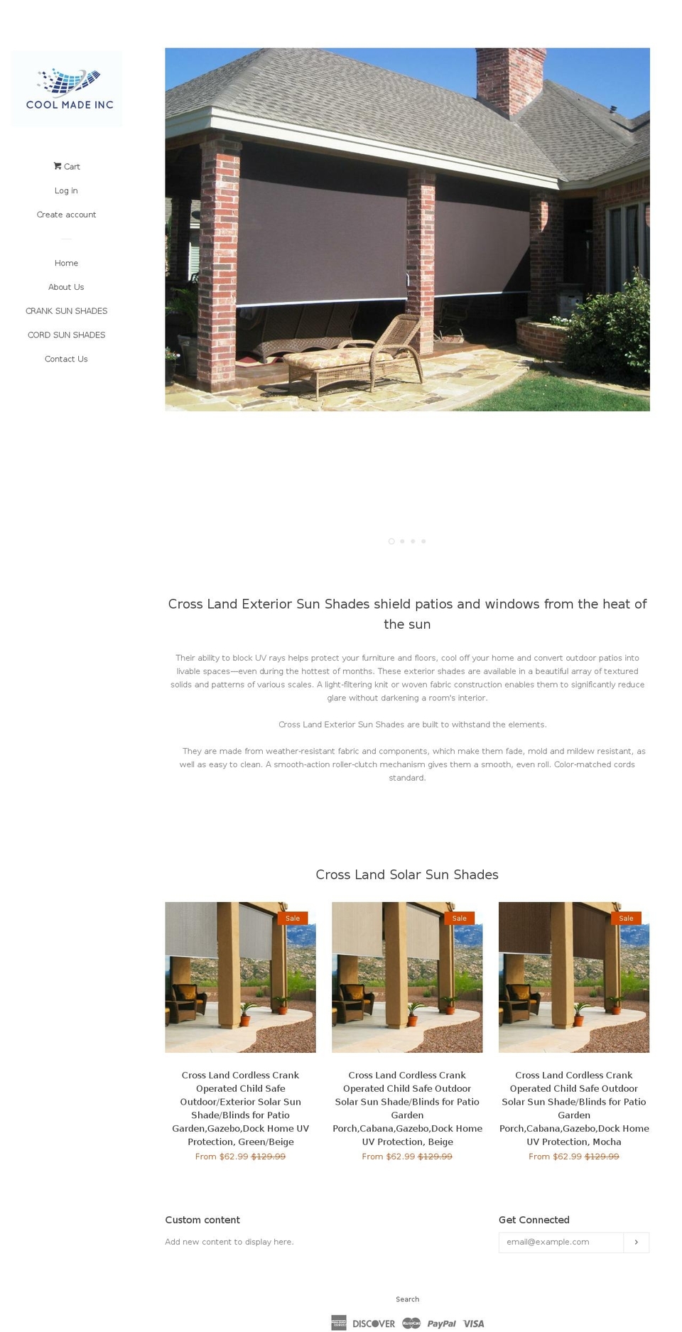 outdoorsunshade.com — Shopify storefront screenshot