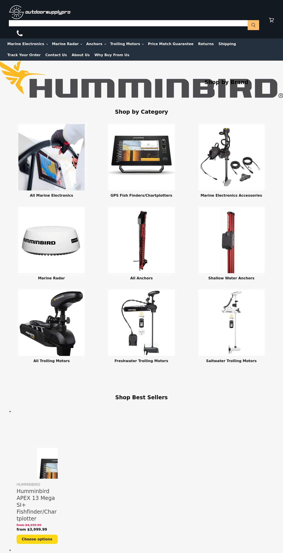 super store Shopify theme site example outdoorsupplypro.com