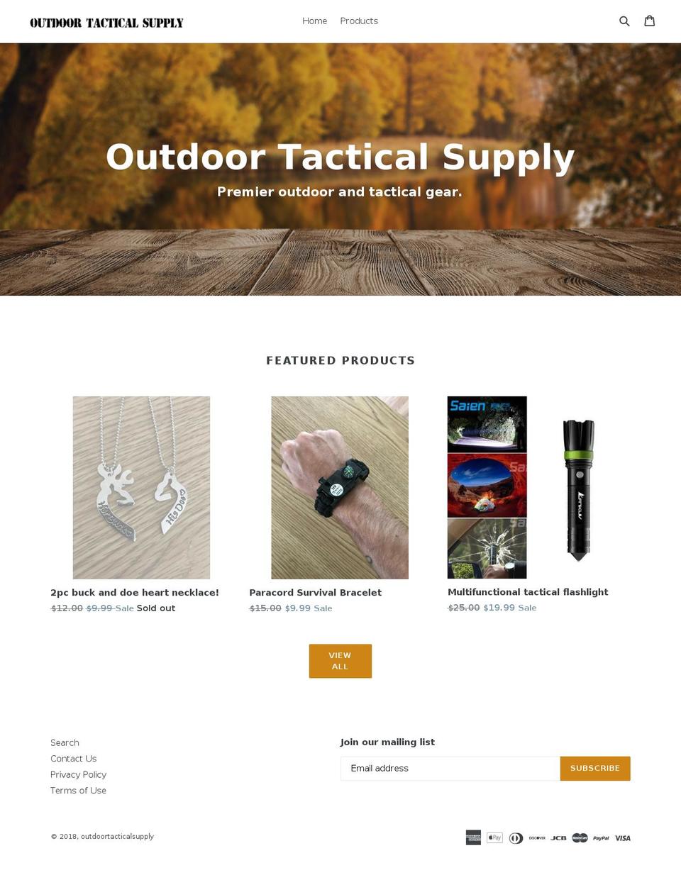 outdoortacticalsupply.com — Shopify storefront screenshot