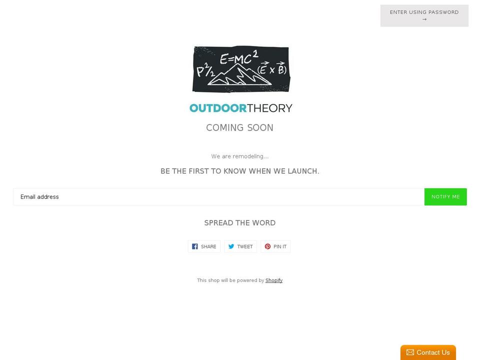 outdoortheory.com — Shopify storefront screenshot
