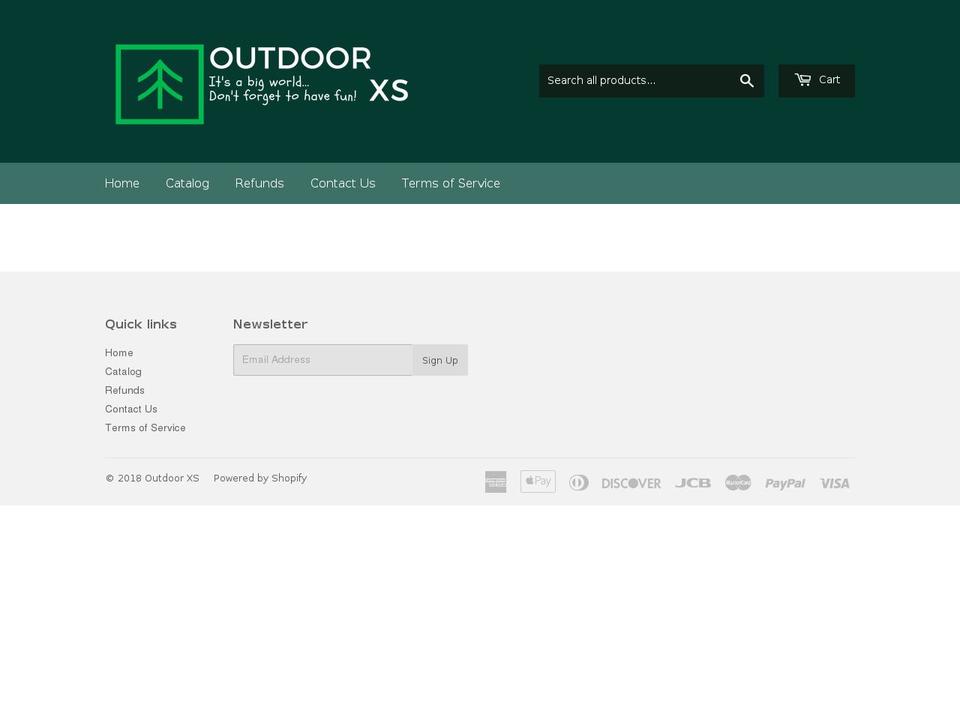 outdoorxs.com — Shopify storefront screenshot