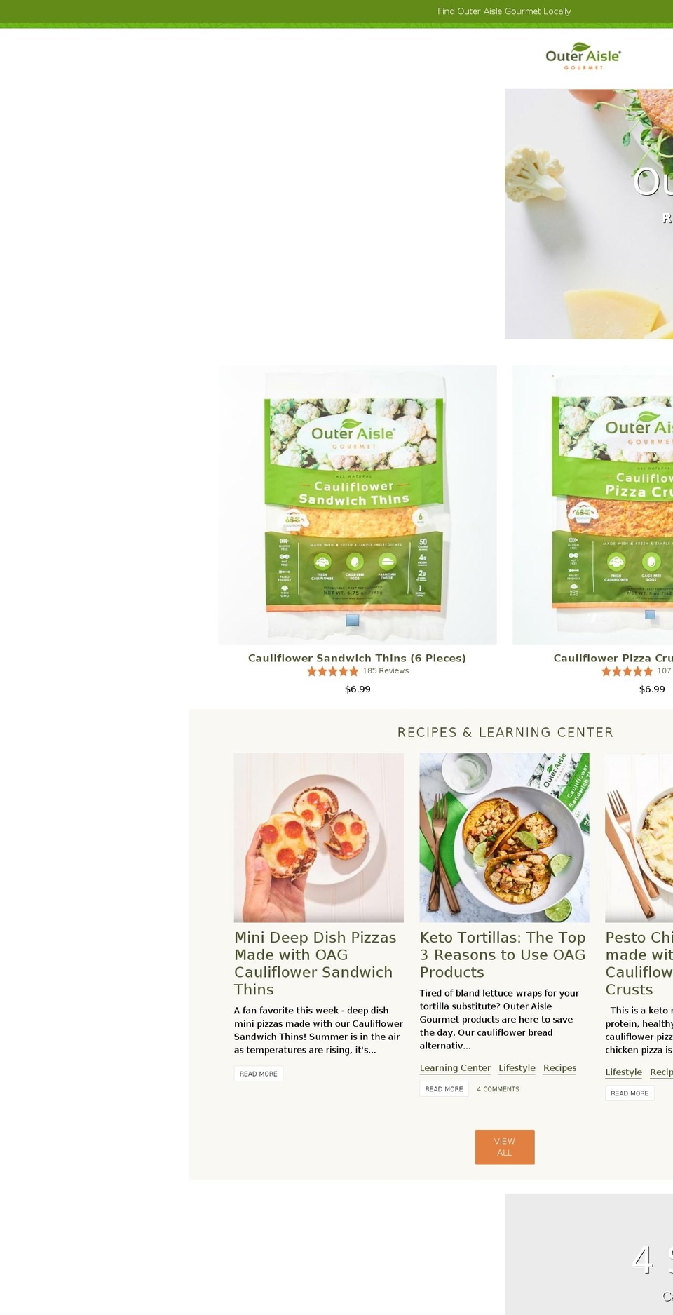 outeraislegourmet.com — Shopify storefront screenshot