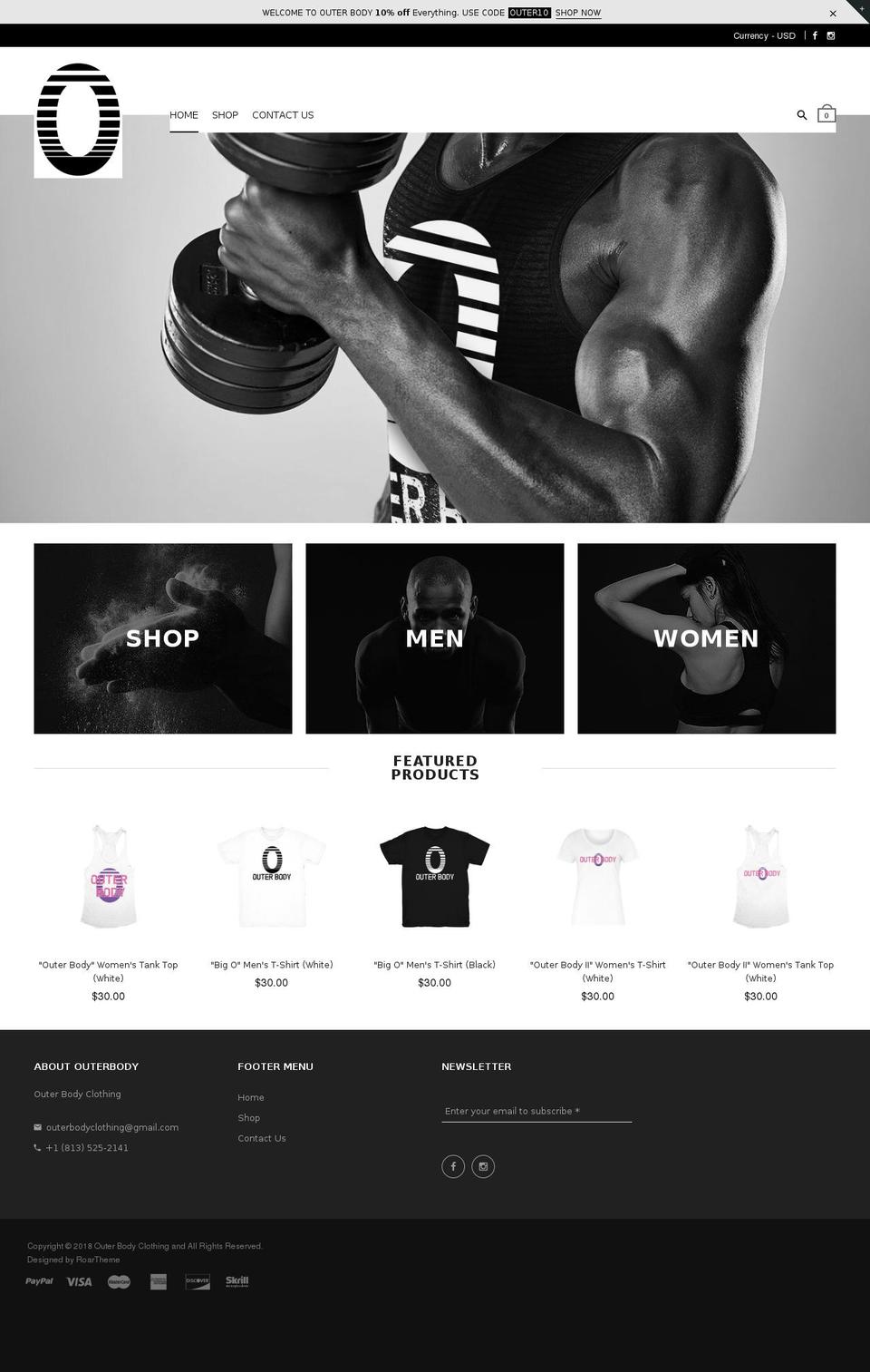 rt-material2-v1-4 Shopify theme site example outerbodyclothing.com