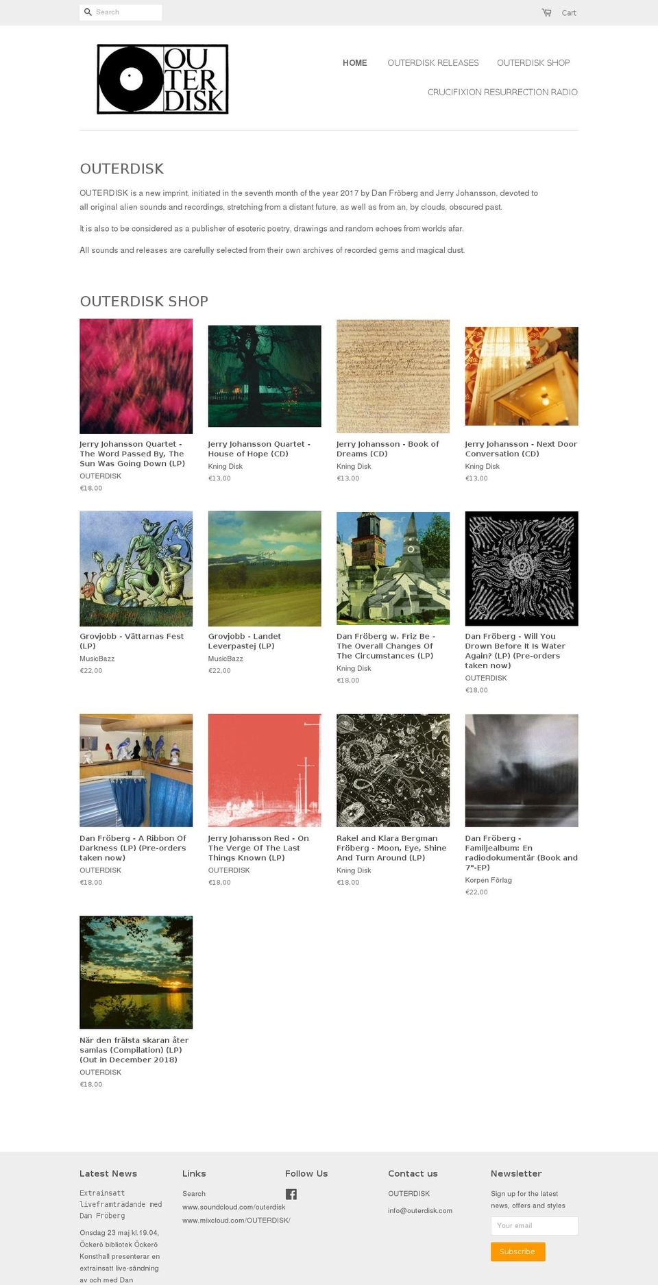 outerdisk.com shopify website screenshot