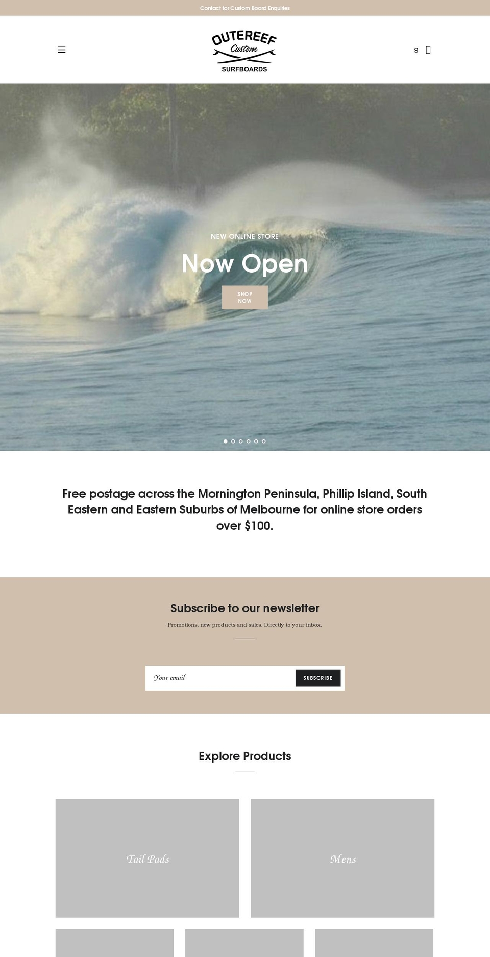 outereef.com.au shopify website screenshot