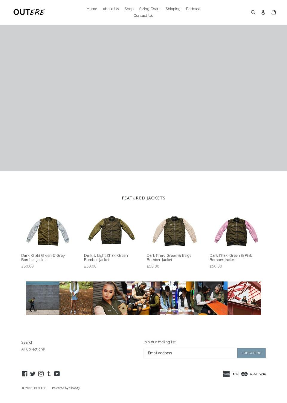 outerewear.com — Shopify storefront screenshot