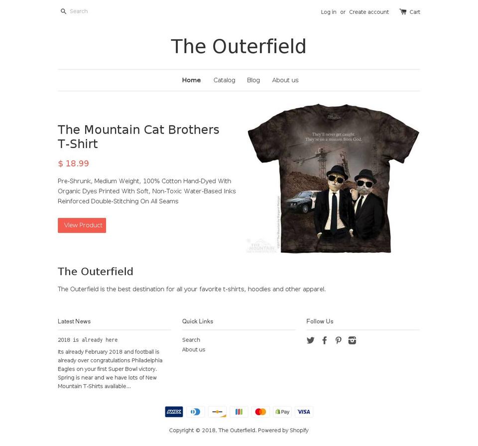outerfield.com — Shopify storefront screenshot