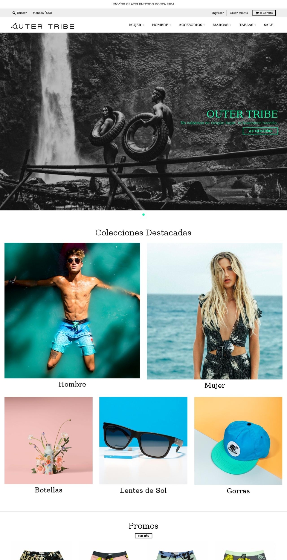 outertribe.net shopify website screenshot