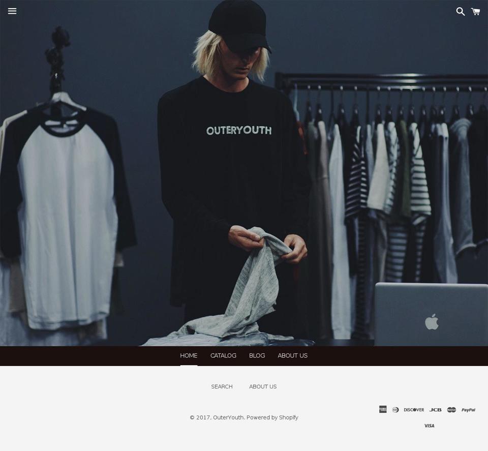 outeryouth.com shopify website screenshot