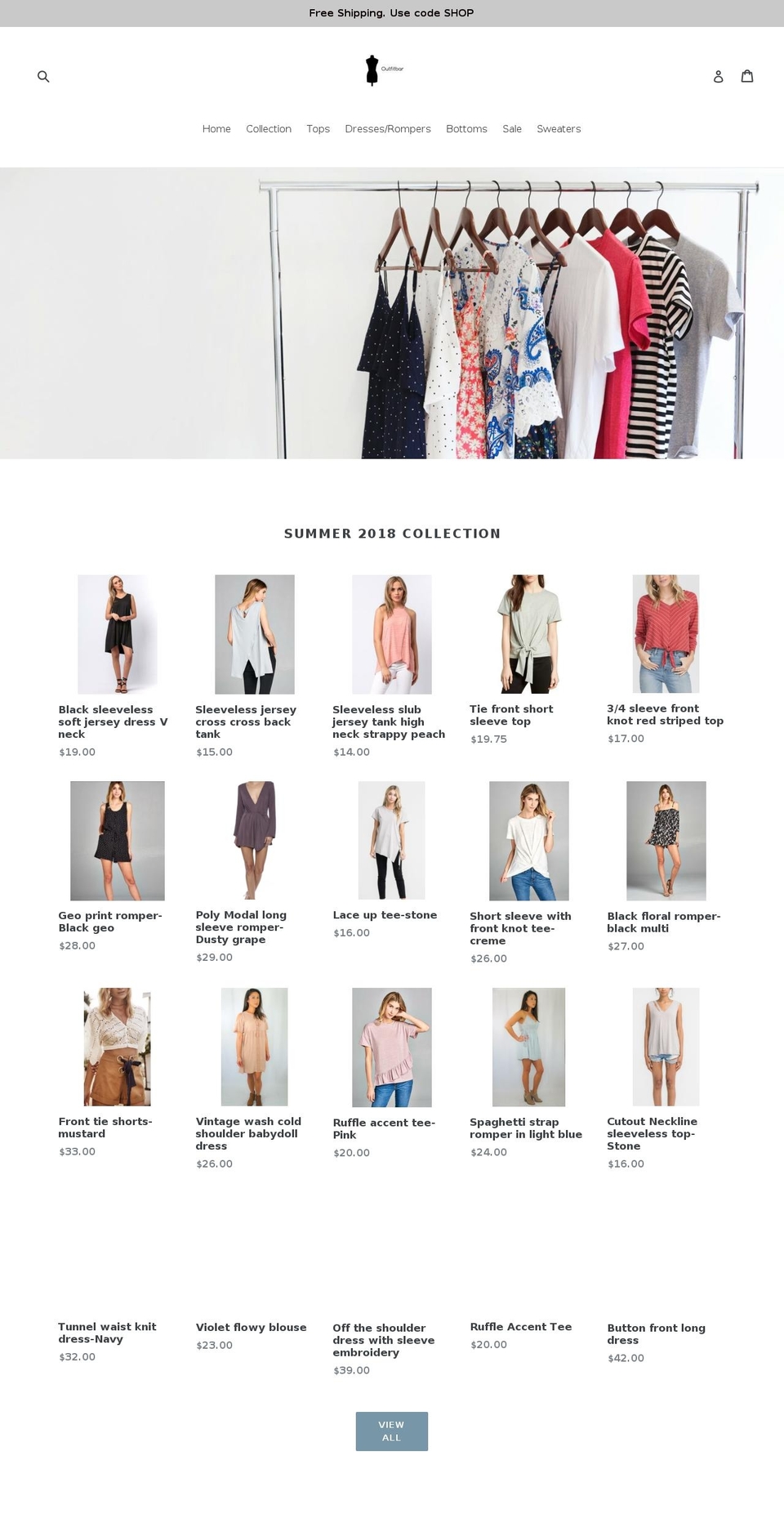 outfitbar.com — Shopify storefront screenshot
