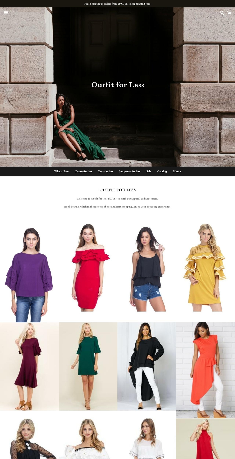 outfitforless.com — Shopify storefront screenshot