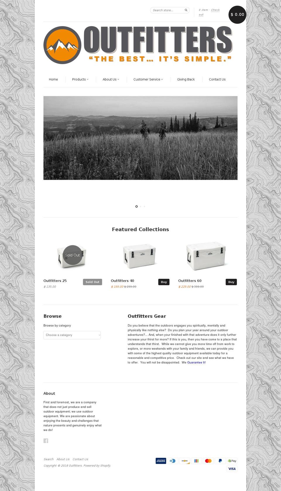 outfitters-gear.com — Shopify storefront screenshot