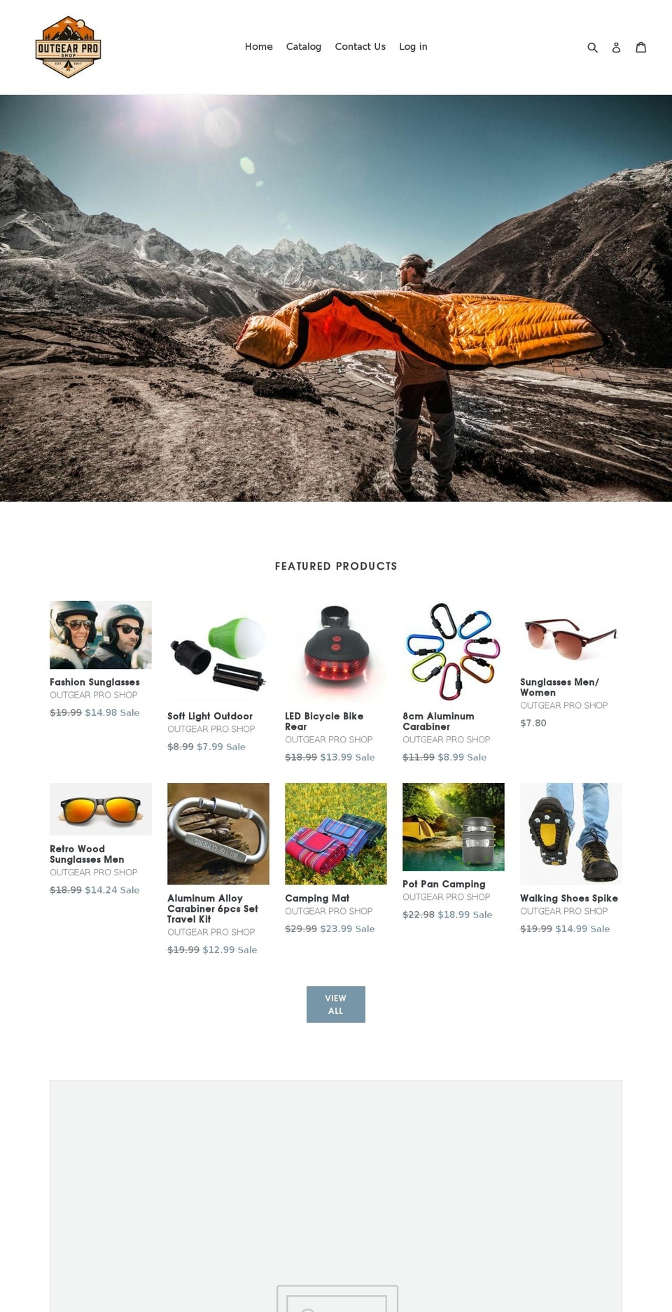 outgearproshop.com — Shopify storefront screenshot