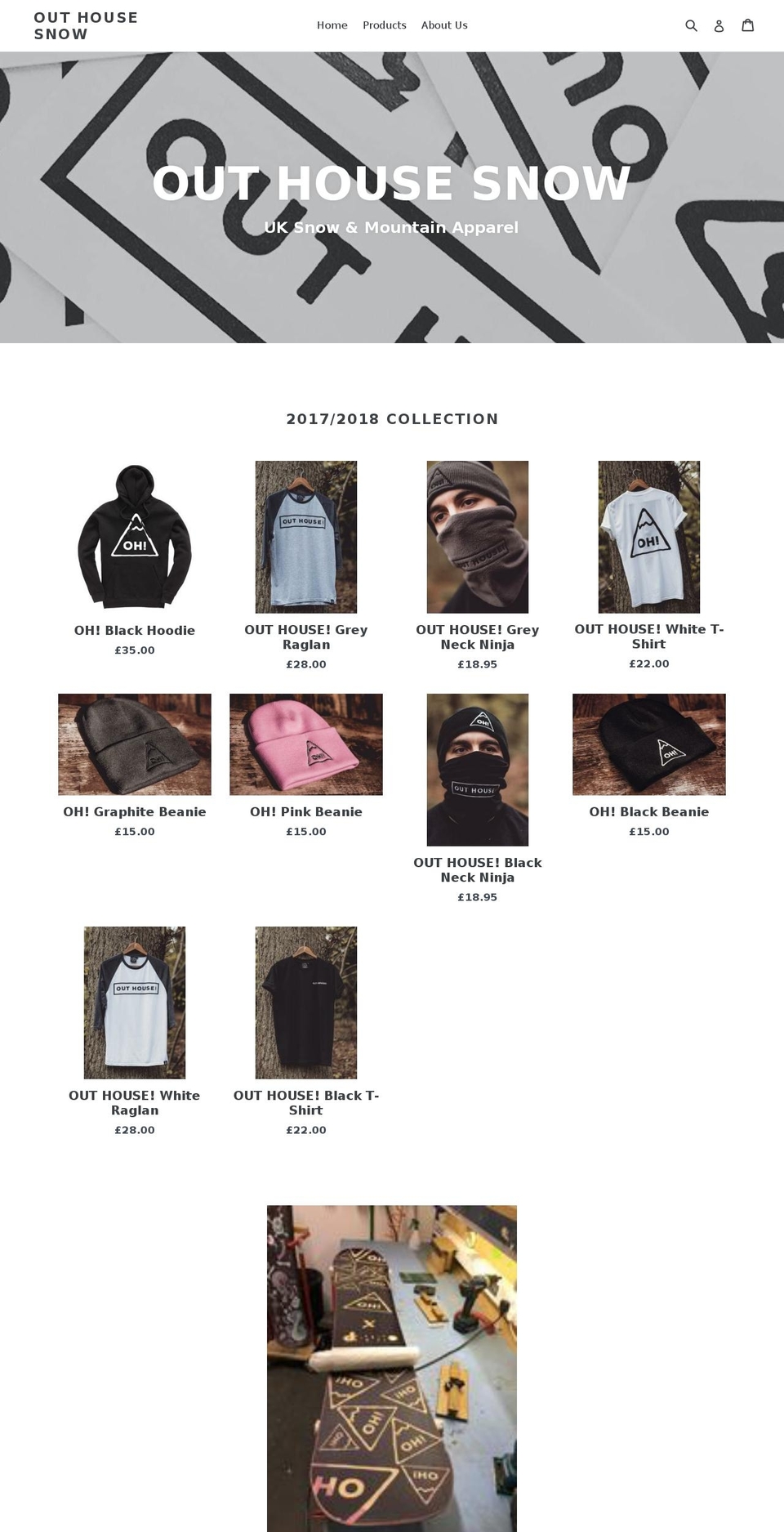 outhousesnow.com — Shopify storefront screenshot