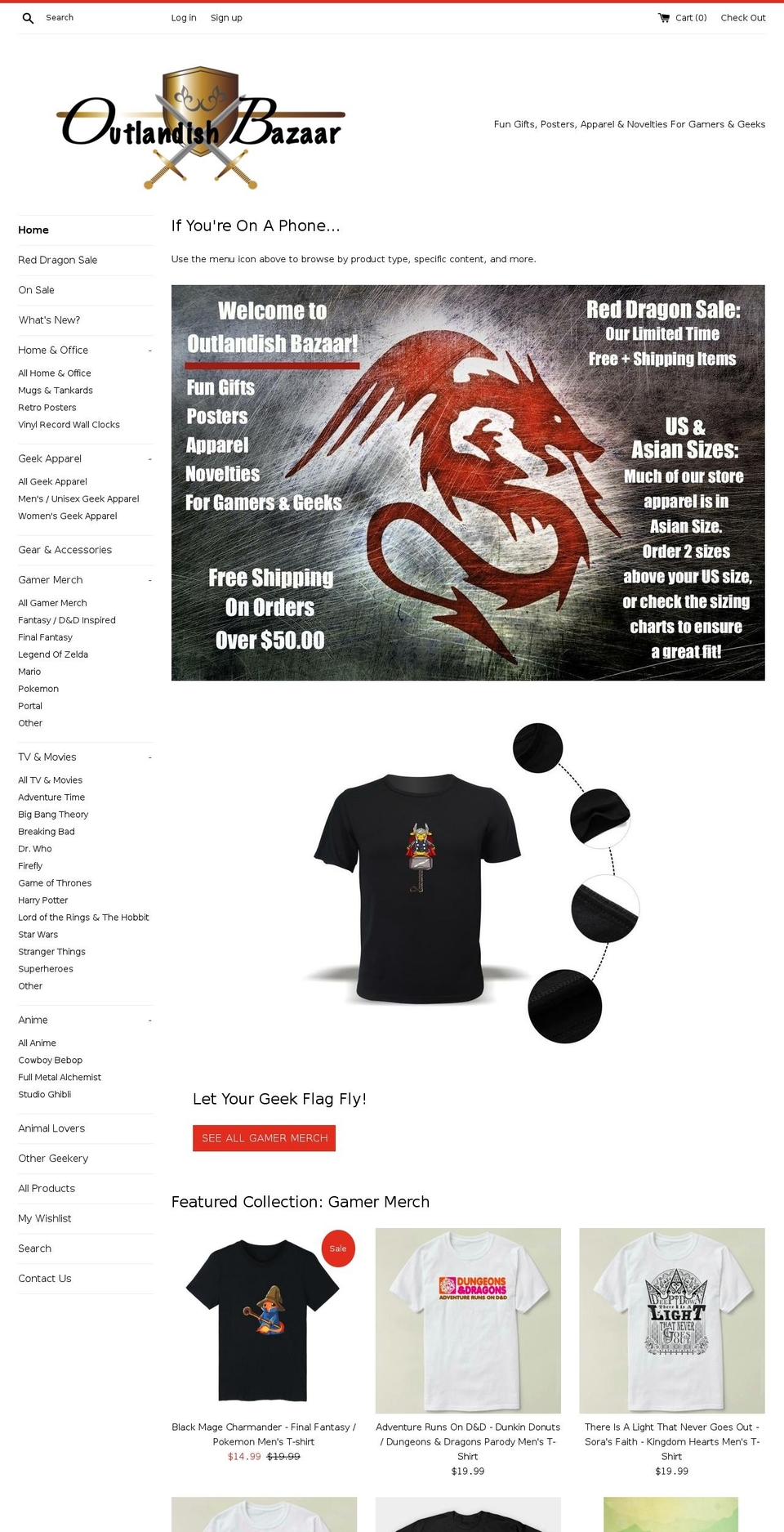 outlandishbazaar.com shopify website screenshot