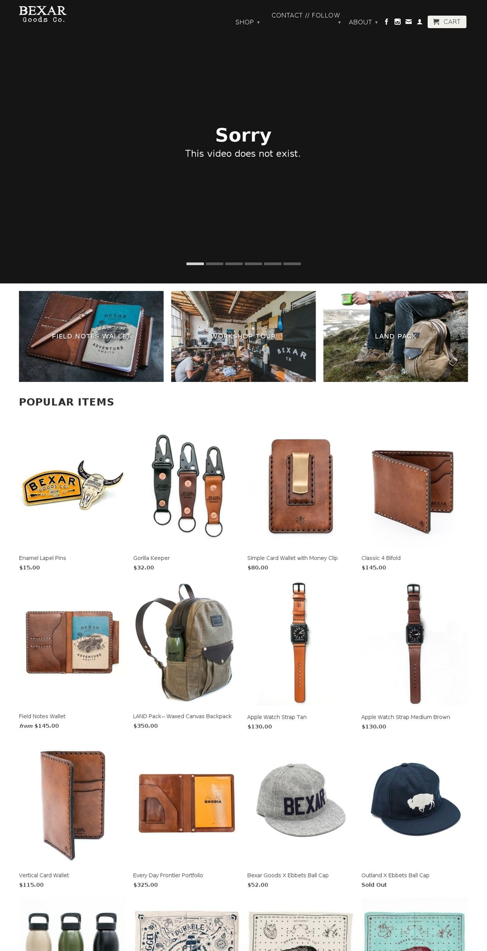 outlandprovisions.com shopify website screenshot