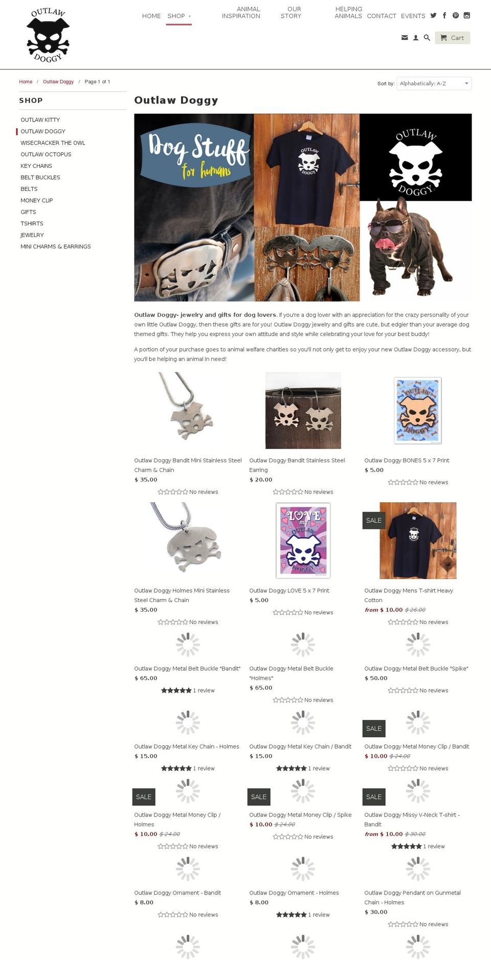 outlawdoggy.com — Shopify storefront screenshot