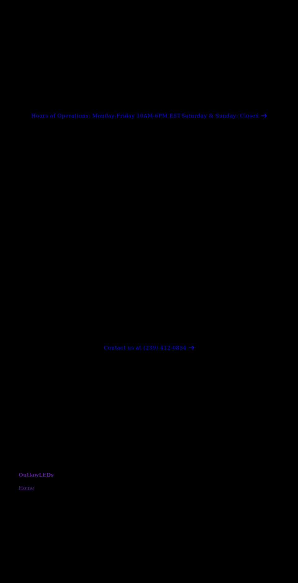 outlawleds.com shopify website screenshot