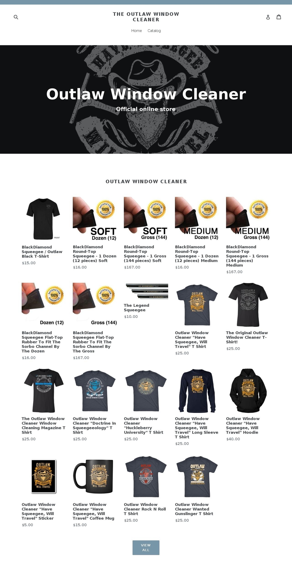 outlawwindowcleaner.com shopify website screenshot