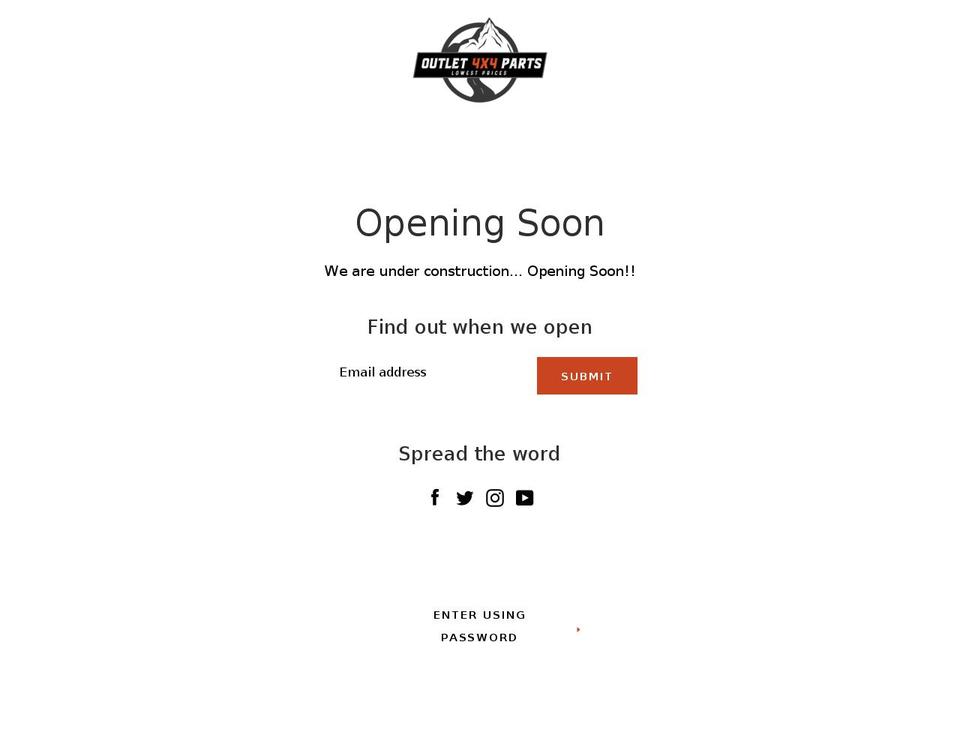 outlet4x4parts.net shopify website screenshot