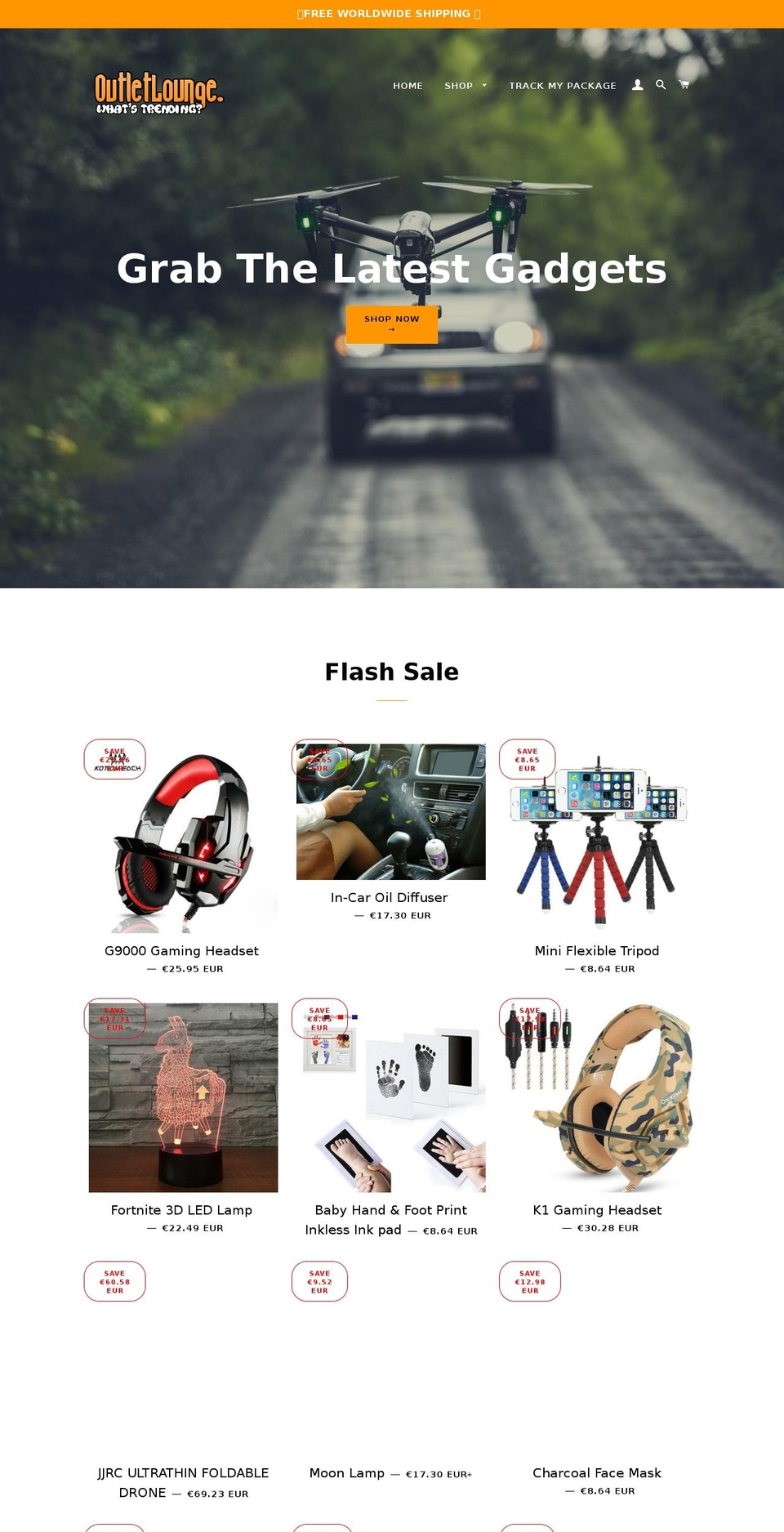 outletlounge.com — Shopify storefront screenshot
