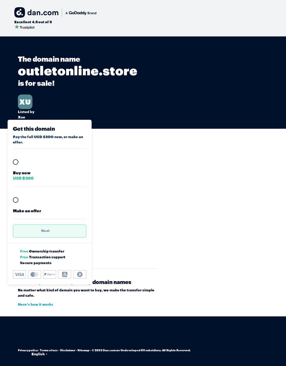 outletonline.store shopify website screenshot